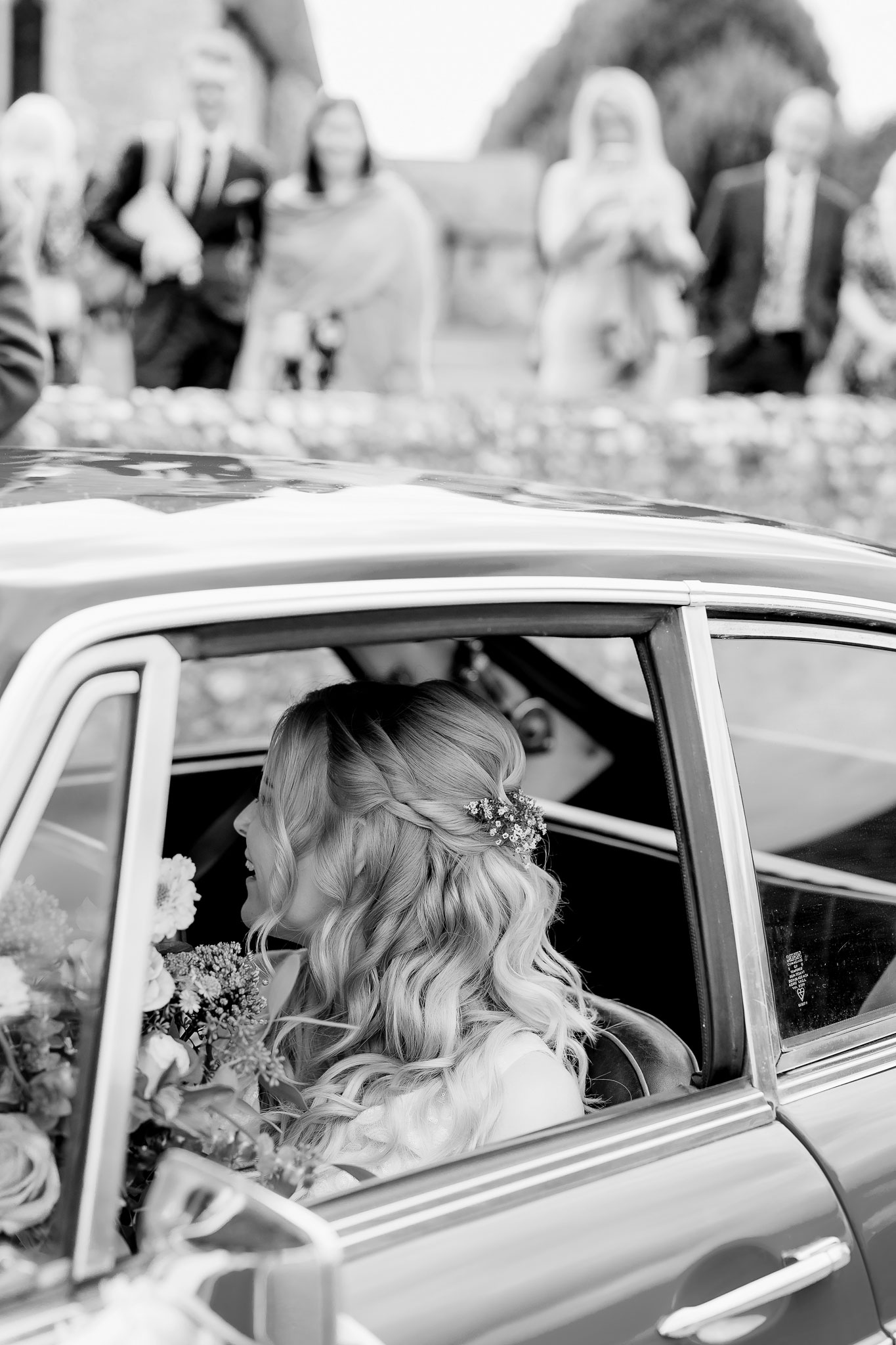 the bride in the vintage mg