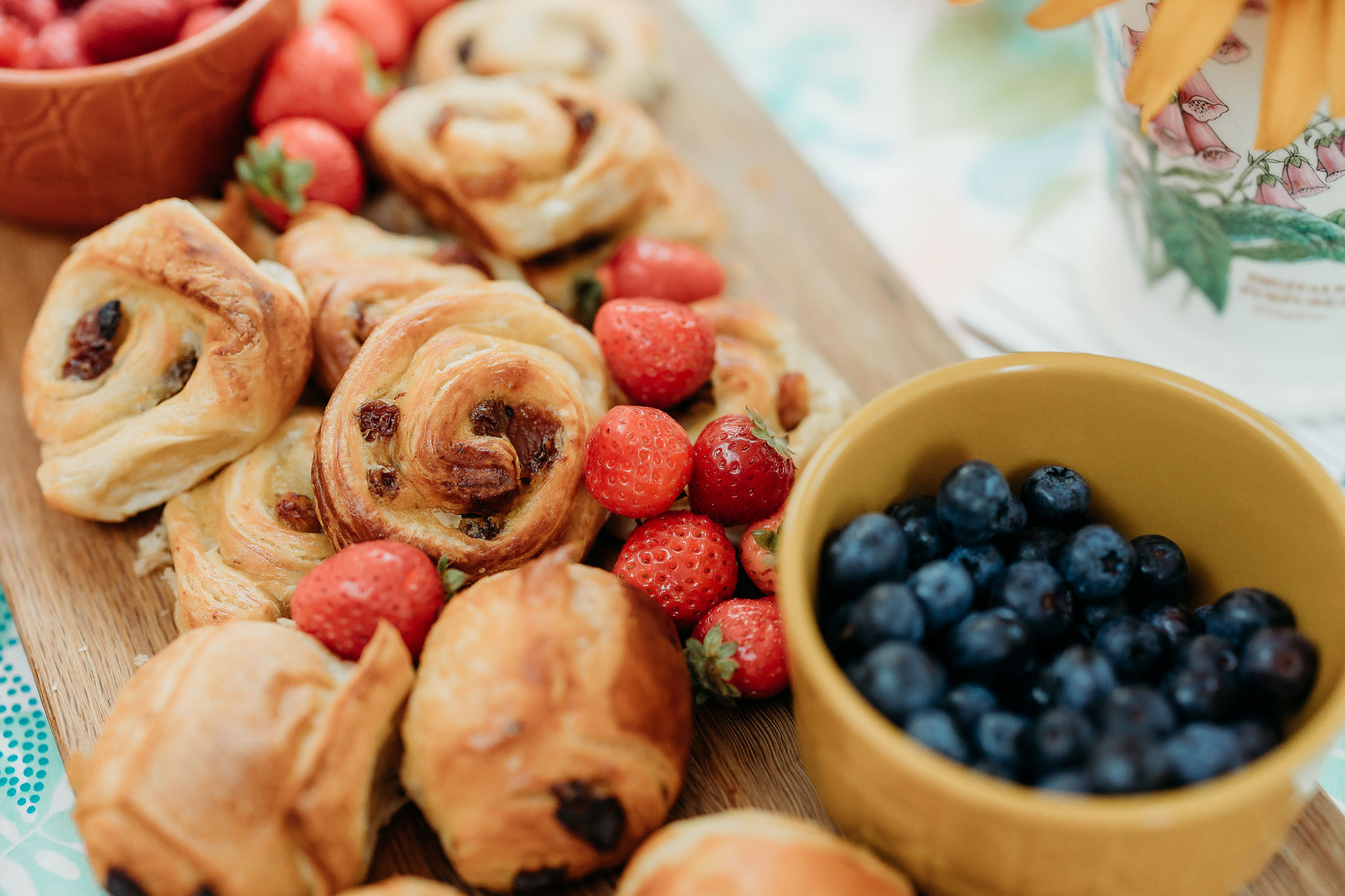 fruit and French pastries for breakfast!