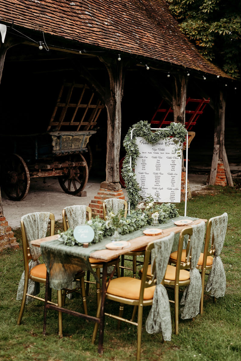 a photo of there wedding table