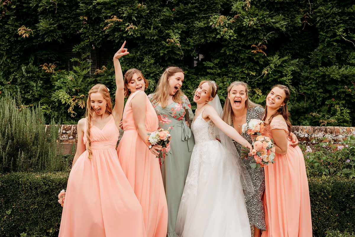 the bride and her friends