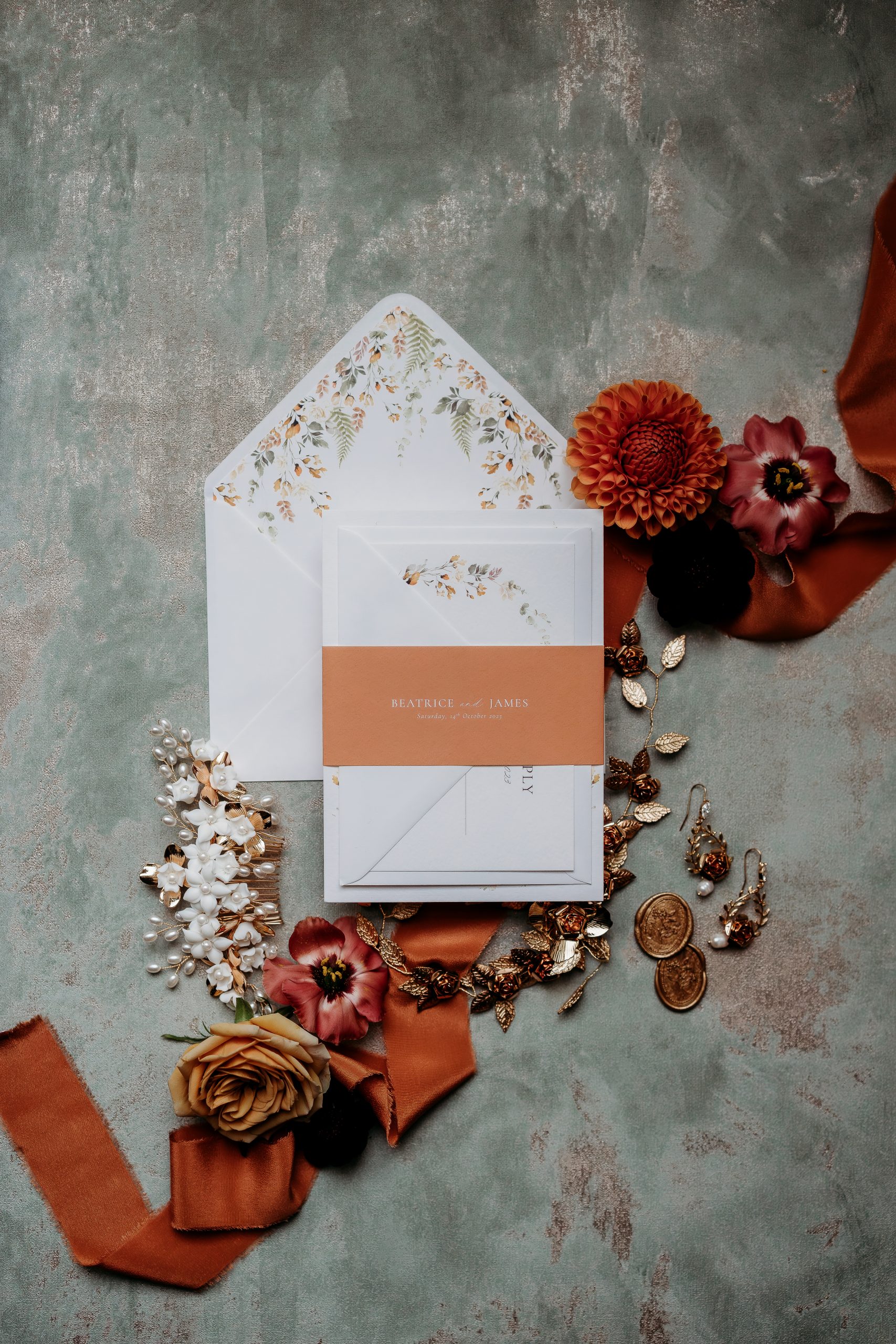 a brides stationary for there wedding photographer to capture