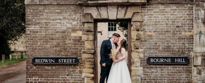 a bride and groom at salisbury registry office