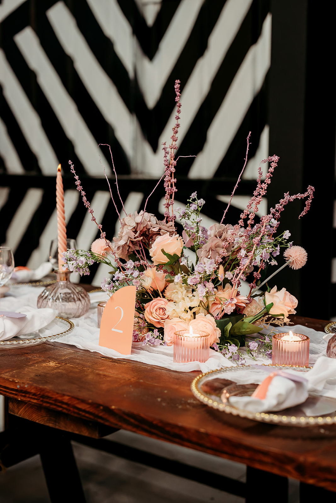 geometric wedding table