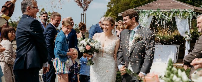 confetti tunnel at the angel hotel